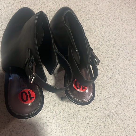 Lauren Ralph Lauren open back boot blk leather size 10 - Picture 2 of 8